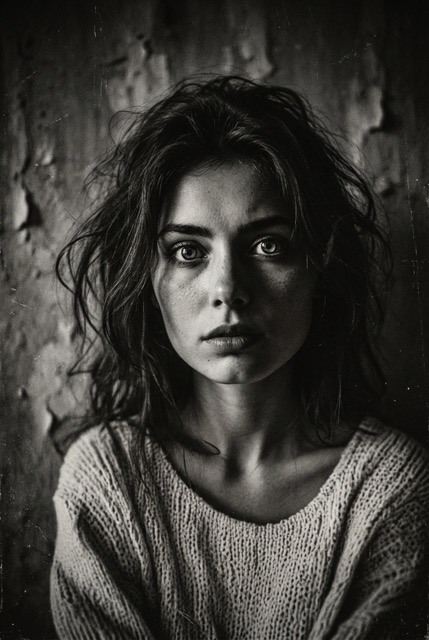 Vintage Horror Portrait